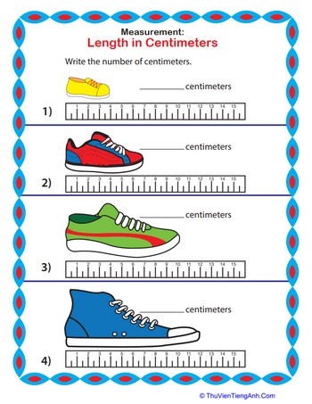 Measure a Sneaker: Centimeters