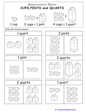 Measurement Mania: Cups, Pints, and Quarts