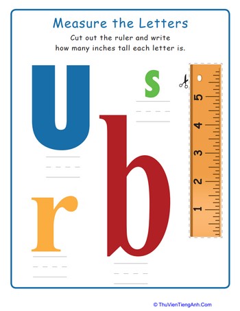 Measuring Alphabet Letters