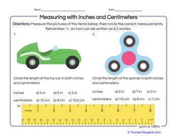 Measuring with Inches and Centimeters