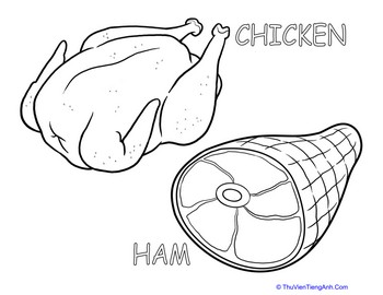 Meat Coloring Page
