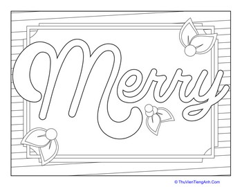Merry Coloring Page
