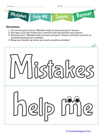 ‘Mistakes Help Me Learn’ Banner
