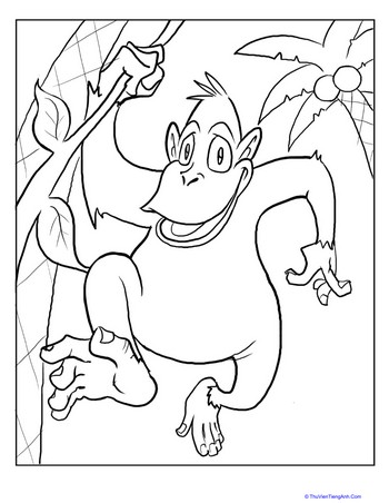 Monkey Madness Coloring