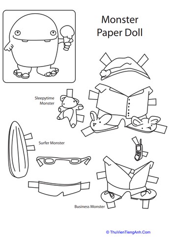 Monster Paper Doll