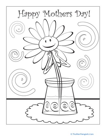 Happy Mother’s Day Coloring Page