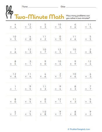 Two-Minute Multiplication