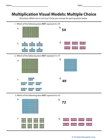 Using Visual Models for Multiplication Practice