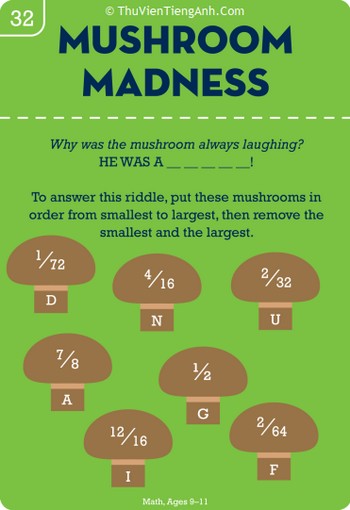 Mushroom Fraction Math