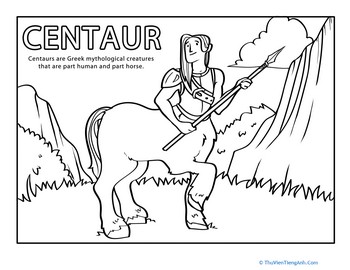 Centaur Coloring Page
