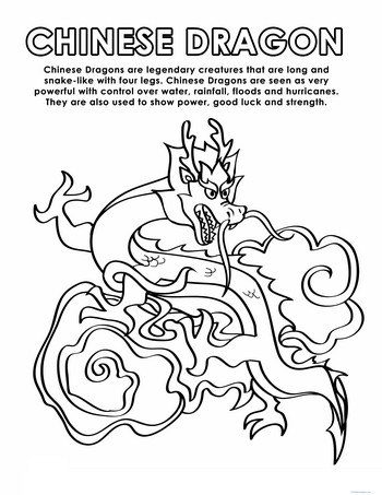 Chinese Dragon Coloring Page