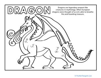 Dragon Myth Coloring Page