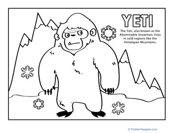 Yeti Coloring Page