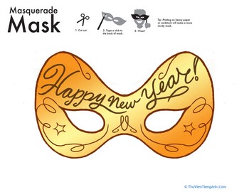 New Year Masquerade Mask