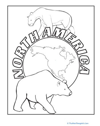 North America Coloring Page
