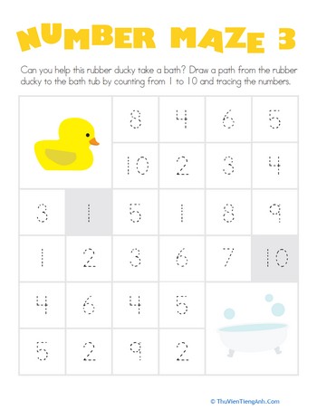 Number Maze: Help the Duck!