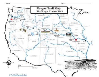 Oregon Trail Map: The Wagon Train of 1843