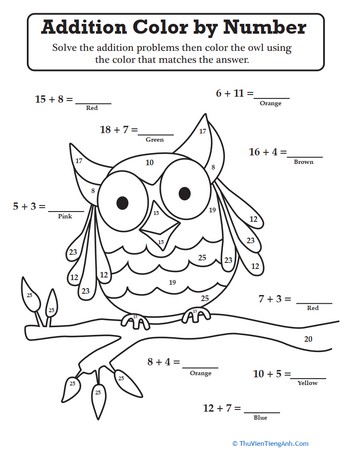 Owl Color-by-Number