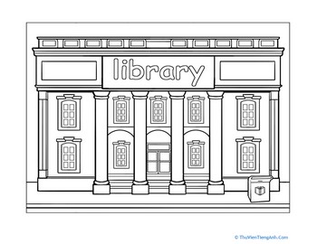 Library Coloring Page