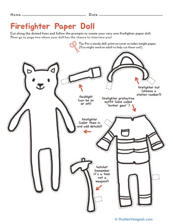 Make a Paper Doll: Firefighter