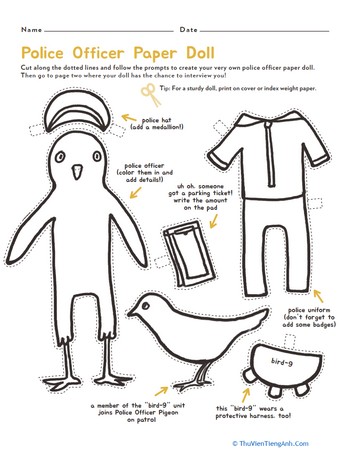 Make a Paper Doll: Police Officer