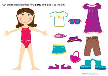 Paper Doll Girl: Party Fashion