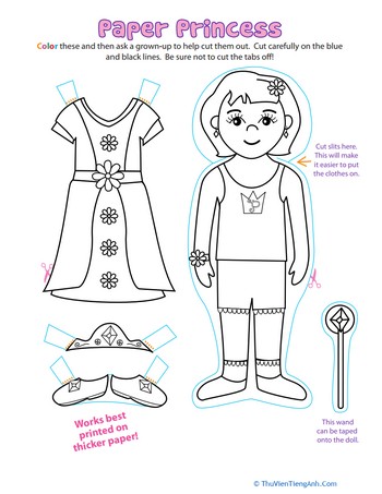 Play Dress-Up with a Princess Paper Doll