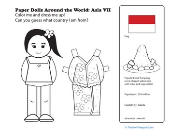 Paper Dolls Around the World: Indonesia