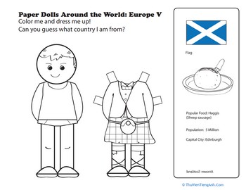 Scottish Paper Doll