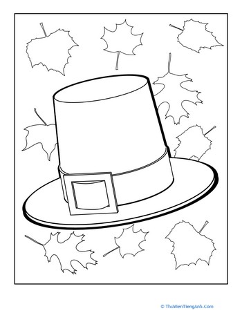 Pilgrim Hat Coloring Page