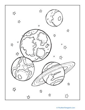 Planets Coloring Page