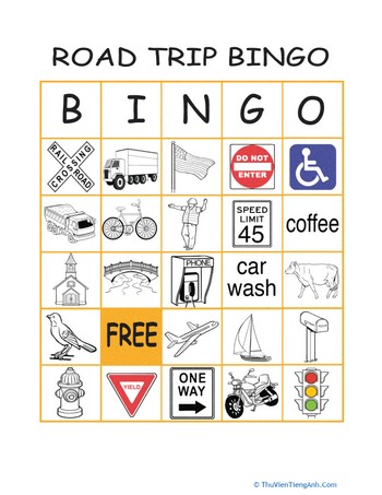 Play Road Trip Bingo #3