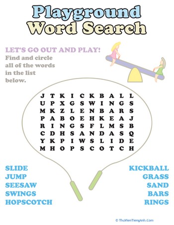 Playground Word Search