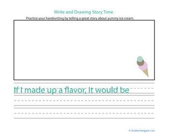 Practice Handwriting: Ice Cream