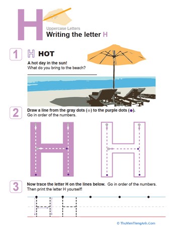 H is for Hot! Practice Writing the Letter H