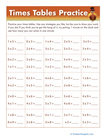 Practice Times Tables