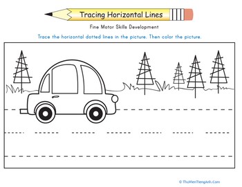 Practice Tracing Horizontal Lines
