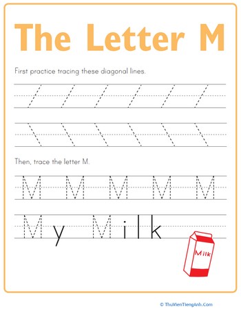 Practice Tracing the Letter M