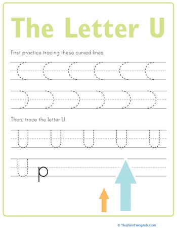 Practice Tracing the Letter U
