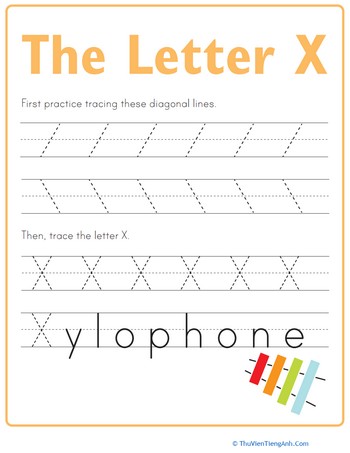 Practice Tracing the Letter X