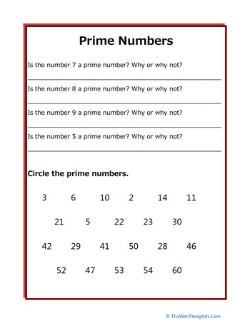 Practice with Prime Numbers
