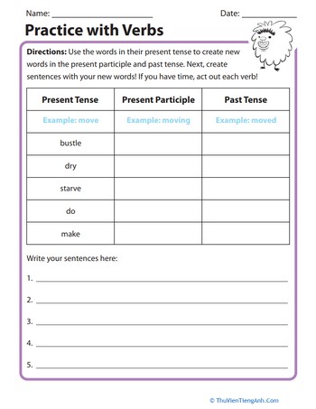 Practice with Verbs