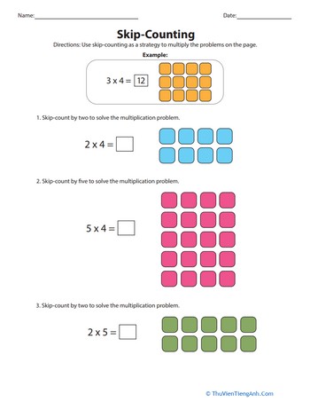 Skip-Counting Practice for Multiplication