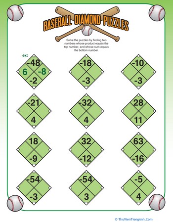 Baseball Diamond Puzzles #3