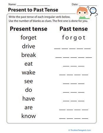 Present to Past Tense