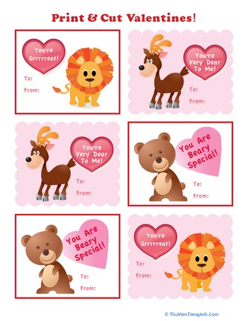 Animal Valentines