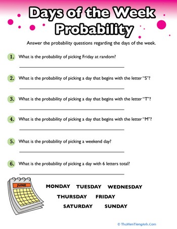 Probability: Days of the Week