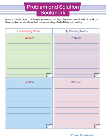 Problem and Solution Bookmark