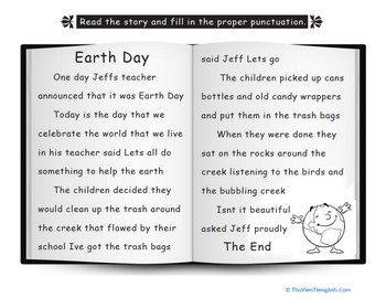 Punctuate the Story: Earth Day