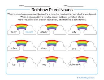 Rainbow Plural Nouns